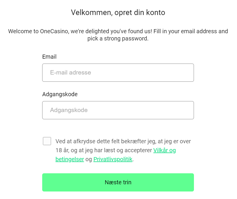 One Casino Login ️ Login og spil nu